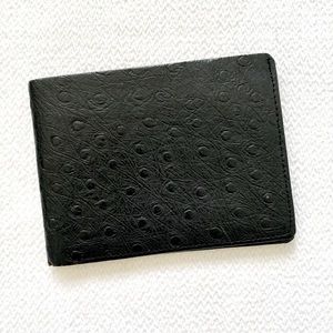 Vintage ‘80s Black Ostrich Leather Wallet